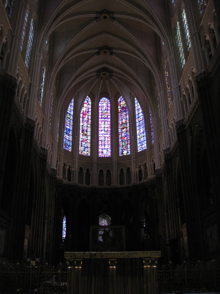 Above the choir in Chartres cathedral